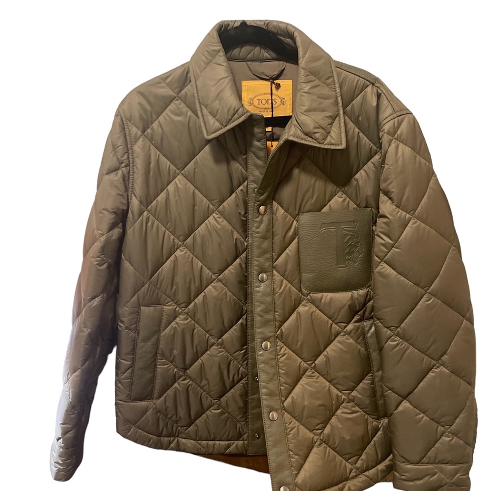 NWT Men’s Quilted Over Shirt in Green Sz M - Picture 1 of 15